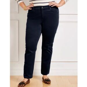 Talbots Corduroy Boot Cut Pants 12 Petite 12P Dark Navy Blue